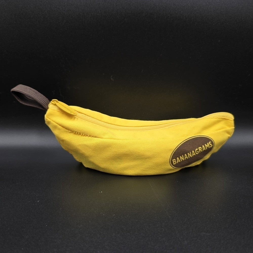 Bananagrams Original Word Tile Game Complete 144 Tiles Yellow Zipper Pouch